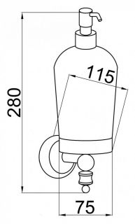 Дозатор Boheme Palazzo Nero золото 10167